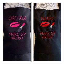 Personalised Embroidered Make Up Artist Apron
