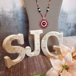Red Seed Bead and Swarovski necklace