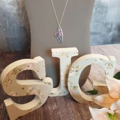 Pink and Purple Resin Necklace