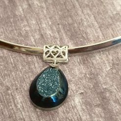 Blue Druzy Necklace 3