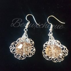 Champagne Flower  Bud Drop Earring
