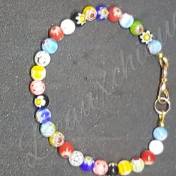 Millefiori  Floral Beaded Bracelet
