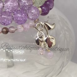 Shades of Purple - Memory Wire Bracelet 3 Shades of Purple - Memory Wire Bracelet 3