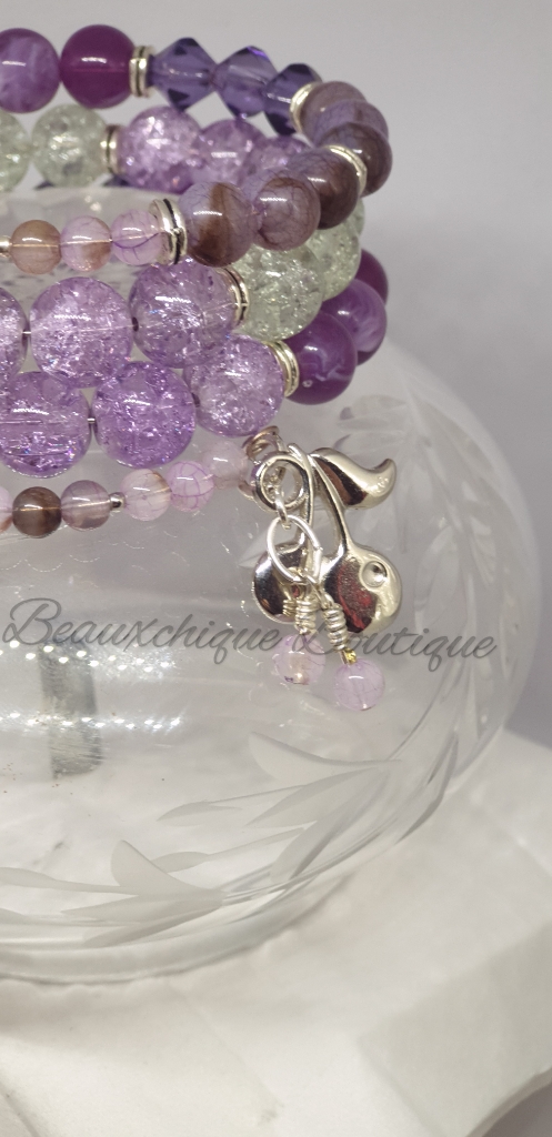 Shades of Purple - Memory Wire Bracelet Shades of Purple - Memory Wire Bracelet