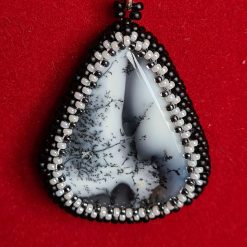 Dendrite Agate Cabochon Necklace 3