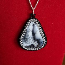 Dendrite Agate Cabochon Necklace