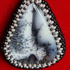 Dendrite Agate Cabochon Necklace 4