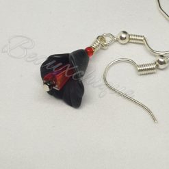 Black and Red Peace Lily Earrings 3 Black and Red Peace Lily Earrings 3