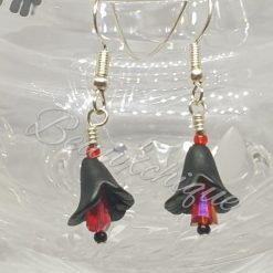 Black and Red Peace Lily Earrings 2 Black and Red Peace Lily Earrings 2