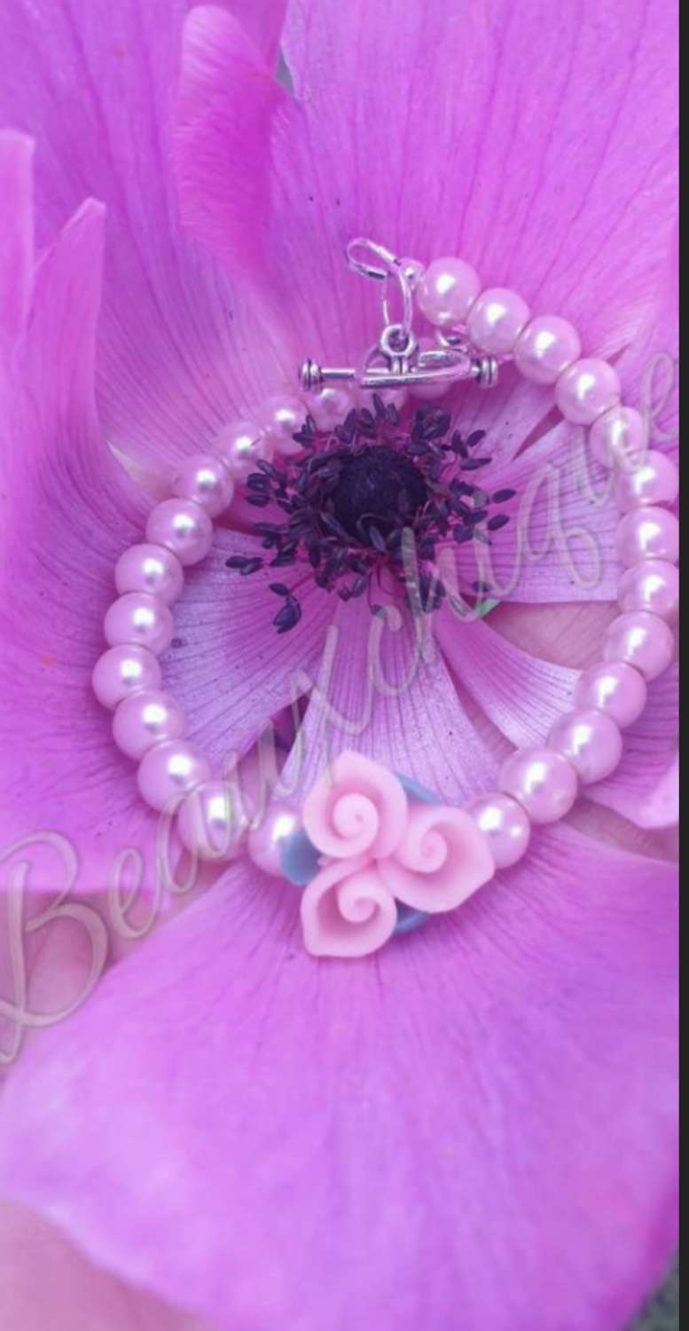Pink Flower Bracelet Pink Flower Bracelet