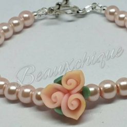 Pink Flower Bracelet