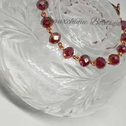 Sparkling Red Link Bracelet