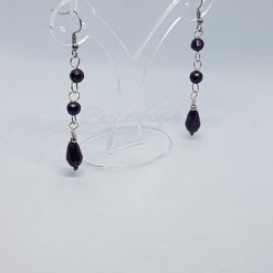 Purple Dangle and Drop Earrings
