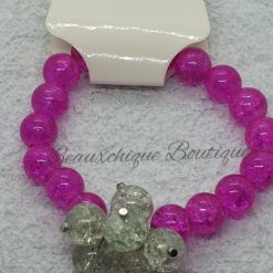 Pink and White Stretch Bracelet 2