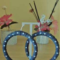 Earrings  Design Black and Diamante