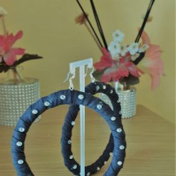 Earrings Design Black and Diamante 1