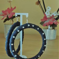 Earrings Design Black and Diamante 2