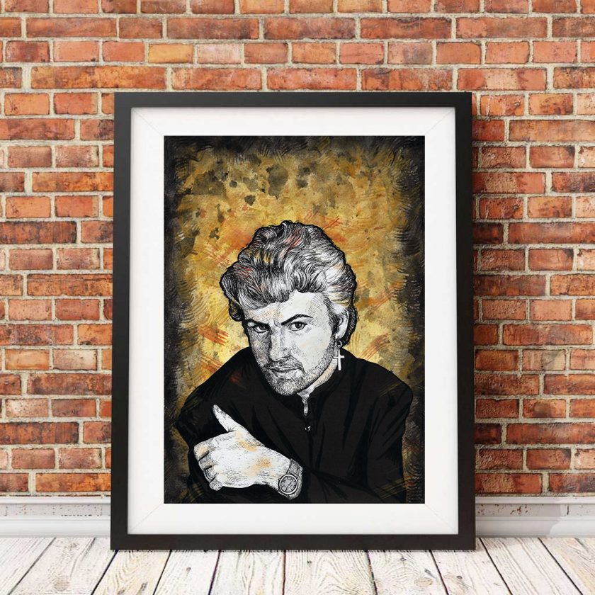  Michael Original watercolour and ink portrait. MadeMe