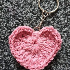 Crochet Heart Keyring/Bag Charm