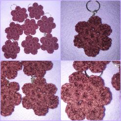 Crochet Flower Keyrings/Bag Charms