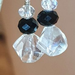 Crystal and Black Drop Earrings 1 Crystal and Black Drop Earrings 1