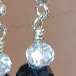 Crystal and Black Drop Earrings 3 Crystal and Black Drop Earrings 3