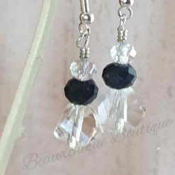 Crystal and Black Drop Earrings 2 Crystal and Black Drop Earrings 2