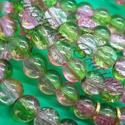 Pink and Green Elasticated Bracelets 3 Pink and Green Elasticated Bracelets 3