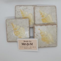 Coasters - Set of four hand painted seashells 2 Coasters - Set of four hand painted seashells 2
