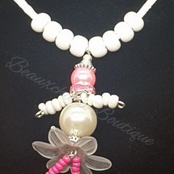 Pink and White Ballerina Necklace