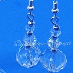 Faceted Clear Earrings