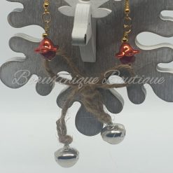 Red Bellflower Drop Earrings