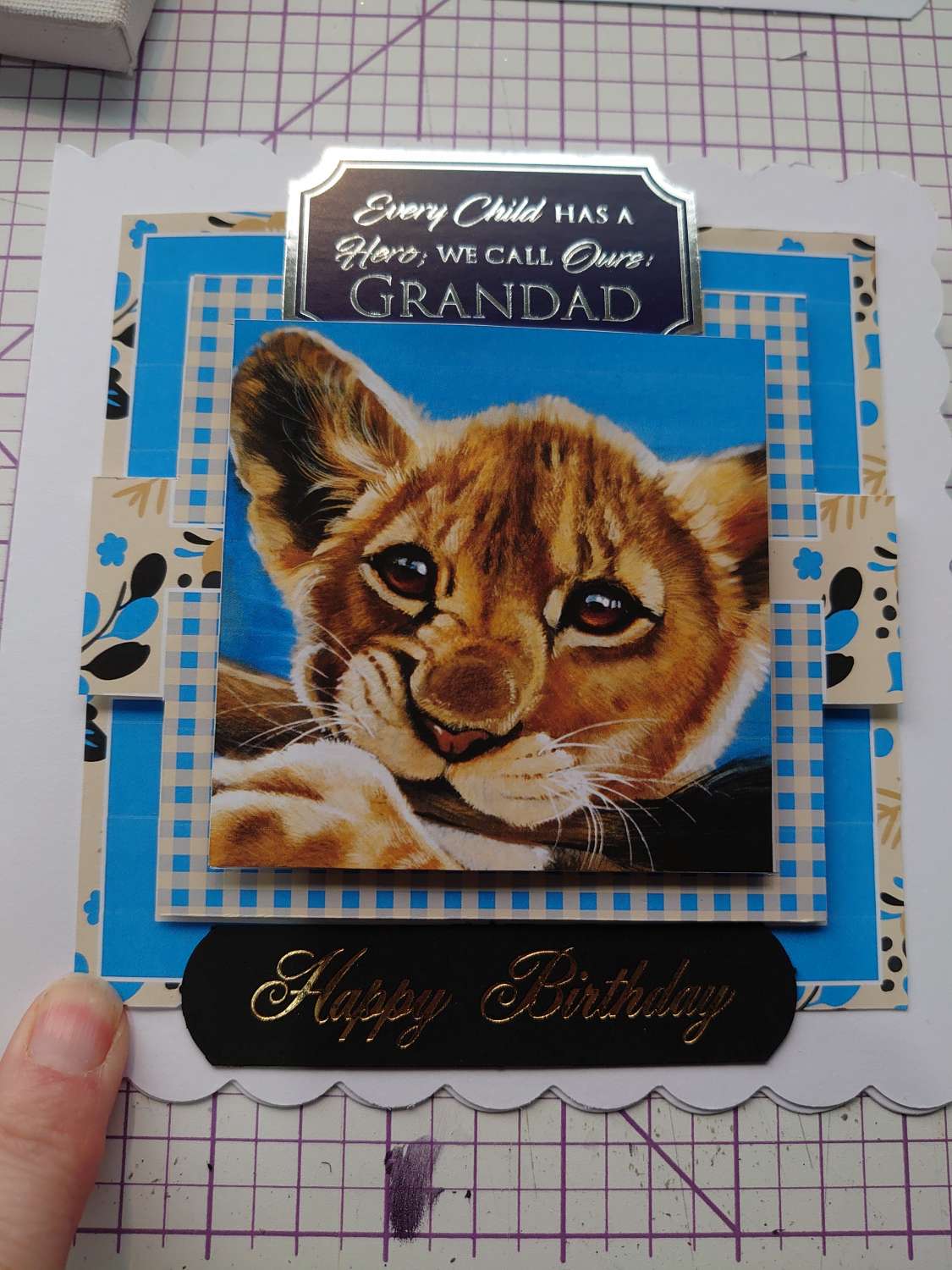 DSC_1844 Snow Leopard twister decoupage handmade card 26