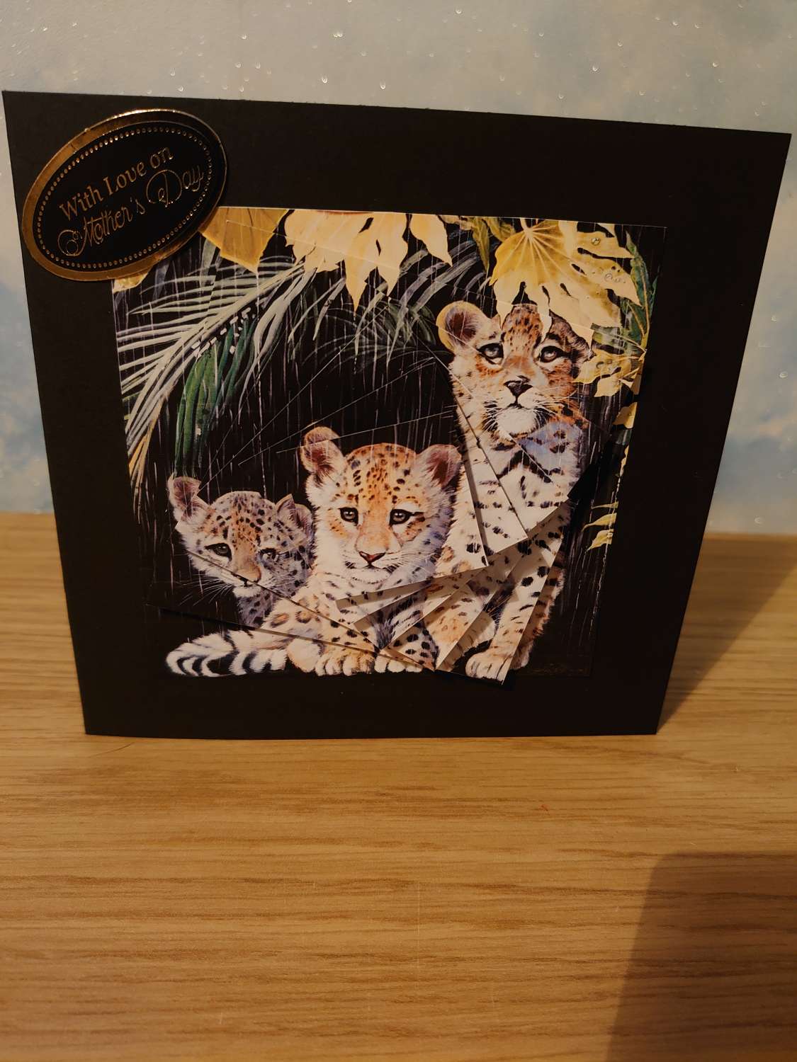 DSC_1871 Snow Leopard twister decoupage handmade card 6