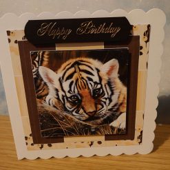 Snow Leopard twister decoupage handmade card 1 Snow Leopard twister decoupage handmade card 36