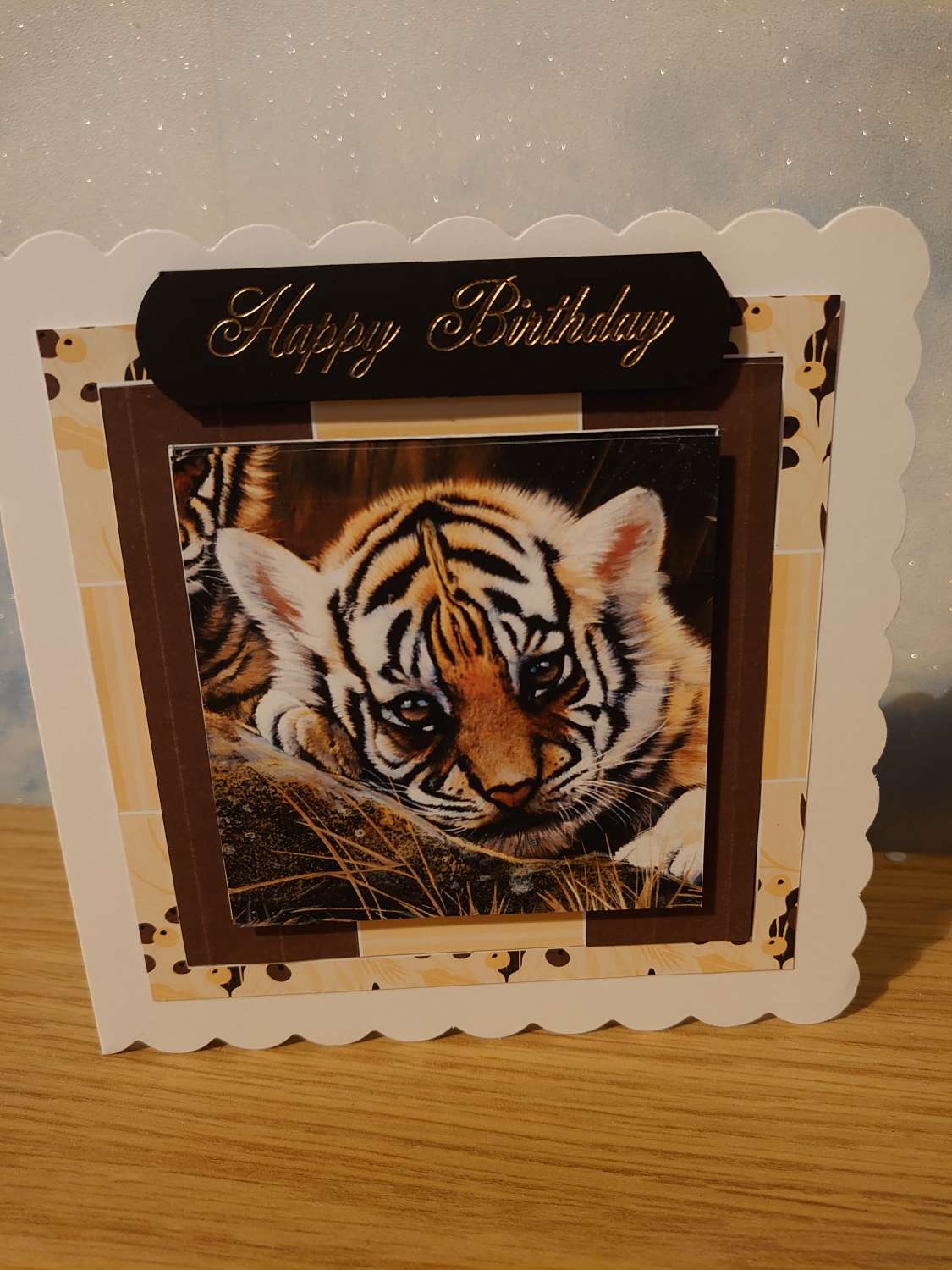 DSC_1875 Snow Leopard twister decoupage handmade card 2