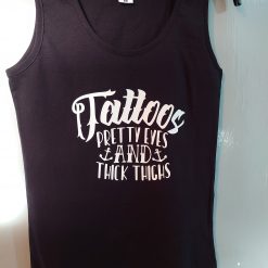 Lipstick Tattoos and Attitude ladies vest top