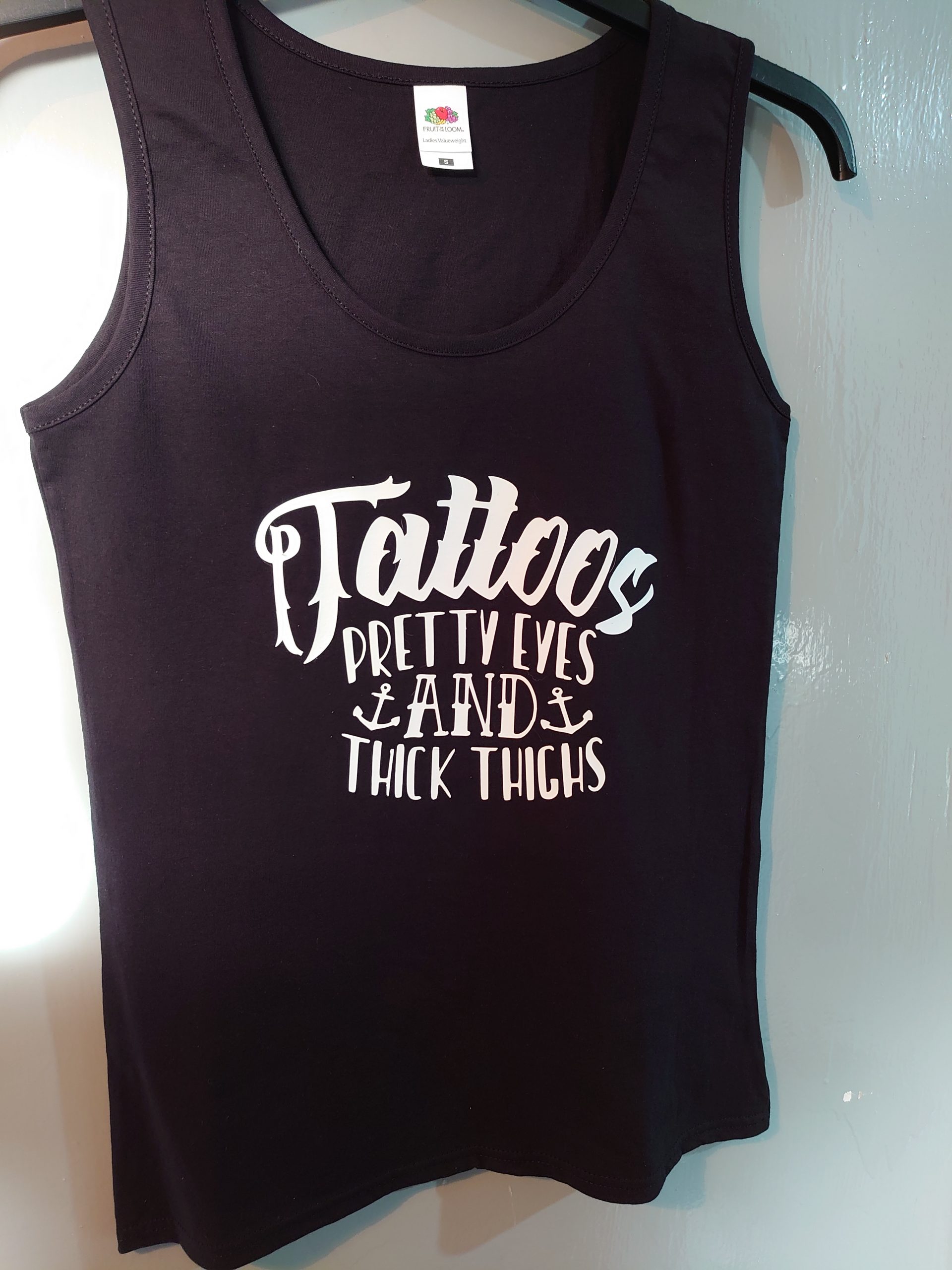 Lipstick Tattoos and Attitude ladies vest top Lipstick Tattoos and Attitude ladies vest top