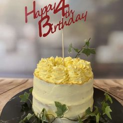 Happy 4th Birthday - Cake Topper - Non Shed / acid free 5 Happy 4th Birthday - Cake Topper - Non Shed / acid free 5