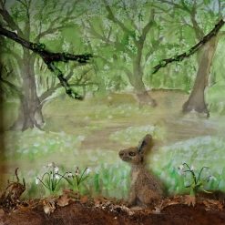 Needle Felt Hare, Diorama, Miniature Scene, Watercolour painting, Landscape, Needle Felted Animal, Wool Sculpture, Fibre Art, Sculpture, Gift, Woodland Creature, Wildlife 4 Needle Felt Hare, Diorama, Miniature Scene, Watercolour painting, Landscape, Needle Felted Animal, Wool Sculpture, Fibre Art, Sculpture, Gift, Woodland Creature, Wildlife 8
