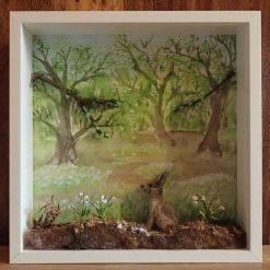 Needle Felt Hare, Diorama, Miniature Scene, Watercolour painting, Landscape, Needle Felted Animal, Wool Sculpture, Fibre Art, Sculpture, Gift, Woodland Creature, Wildlife 5 Needle Felt Hare, Diorama, Miniature Scene, Watercolour painting, Landscape, Needle Felted Animal, Wool Sculpture, Fibre Art, Sculpture, Gift, Woodland Creature, Wildlife 9
