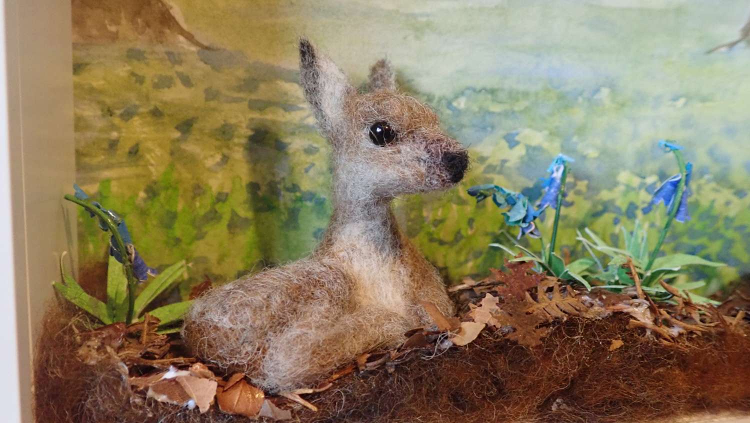 Needle Felt Hare, Diorama, Miniature Scene, Watercolour painting, Landscape, Needle Felted Animal, Wool Sculpture, Fibre Art, Sculpture, Gift, Woodland Creature, Wildlife Needle Felt Hare, Diorama, Miniature Scene, Watercolour painting, Landscape, Needle Felted Animal, Wool Sculpture, Fibre Art, Sculpture, Gift, Woodland Creature, Wildlife
