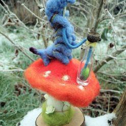 Alice in Wonderland Caterpillar, Needle Felt Animal, Needle Felt Caterpillar, Hookah, Fantasy art, needle felting, fibre art, wildlife art, animal art, 1 Alice in Wonderland Caterpillar, Needle Felt Animal, Needle Felt Caterpillar, Hookah, Fantasy art, needle felting, fibre art, wildlife art, animal art, 9
