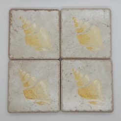 Coasters - Set of four hand painted seashells