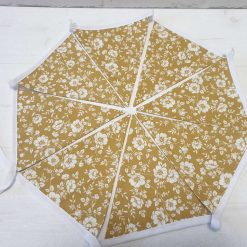 Ochre & Ivory Floral Bunting, 100% cotton, Mustard Floral Bunting, Garland, Fabric Bunting, 10 double sided flags 2.5m 1 Ochre & Ivory Floral Bunting, 100% cotton, Mustard Floral Bunting, Garland, Fabric Bunting, 10 double sided flags 2.5m 1
