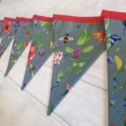 Dark Grey Floral Bunting 100% cotton, Wild Flower & Insects Bunting, Floral Garland, Garden Bunting, Bee Bunting, Fabric Bunting, 10 double sided flags 2.5m 1 Dark Grey Floral Bunting 100% cotton, Wild Flower & Insects Bunting, Floral Garland, Garden Bunting, Bee Bunting, Fabric Bunting, 10 double sided flags 2.5m 1