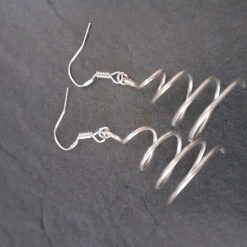 Silver Spiral Dangle Earrings 3 Silver Spiral Dangle Earrings 7