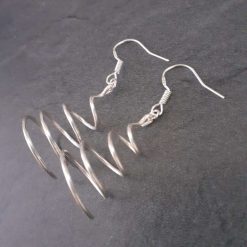 Silver Spiral Dangle Earrings 1 Silver Spiral Dangle Earrings 5