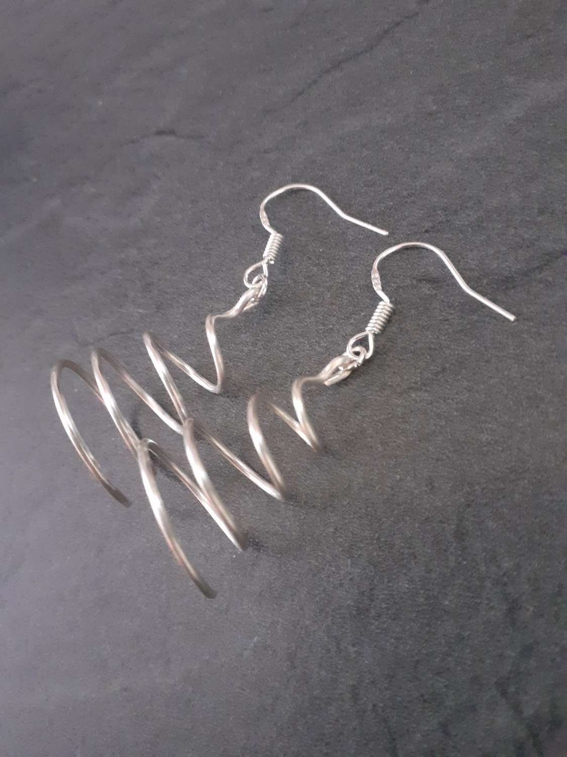 20200809_174834 - Copy Silver Spiral Dangle Earrings 2