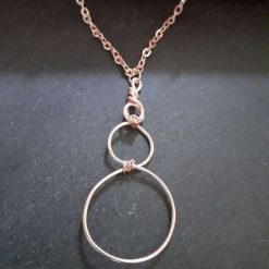 Rose Gold Decreasing Circle Necklace 1 Rose Gold Decreasing Circle Necklace 1